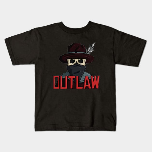 Red Dead Outlaw Kids T-Shirt by Voyagers Revenge 